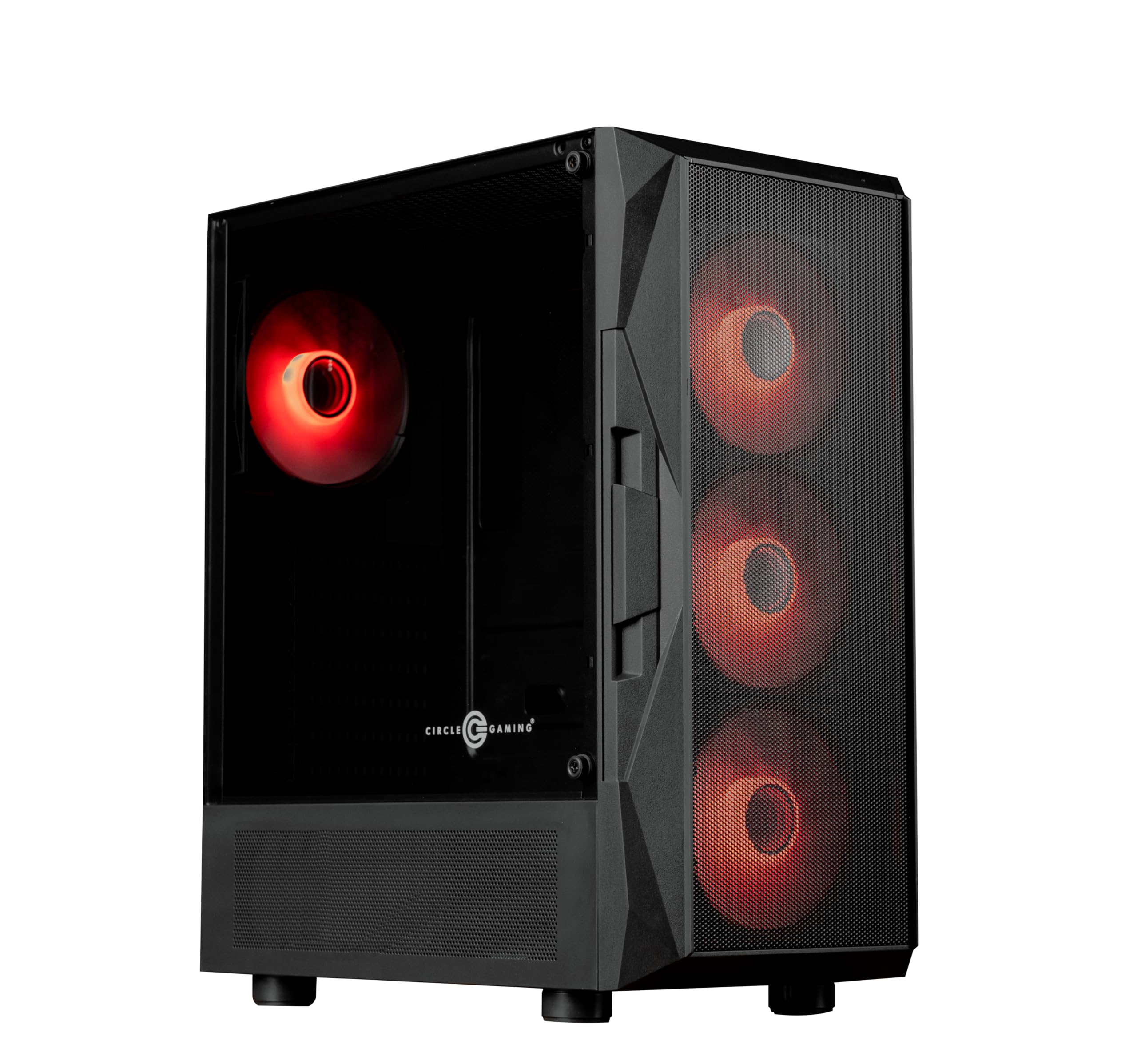 Circle Xtender X4 Mid- Tower Computer Case | Gaming Cabinet - Black| Support ATX, M-ATX, ITX | Pre- Installed 3 x 120mm Front and 1 x 120mm Rear ARGB Mirror Fans-image-49