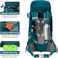 Vista 4 de N NEVO RHINO Internal Frame Hiking Backpack 50/60/65/70/80L, Mountain Climbing Camping Backpack Daypack Waterproof Rain Cover Mountain Climbing