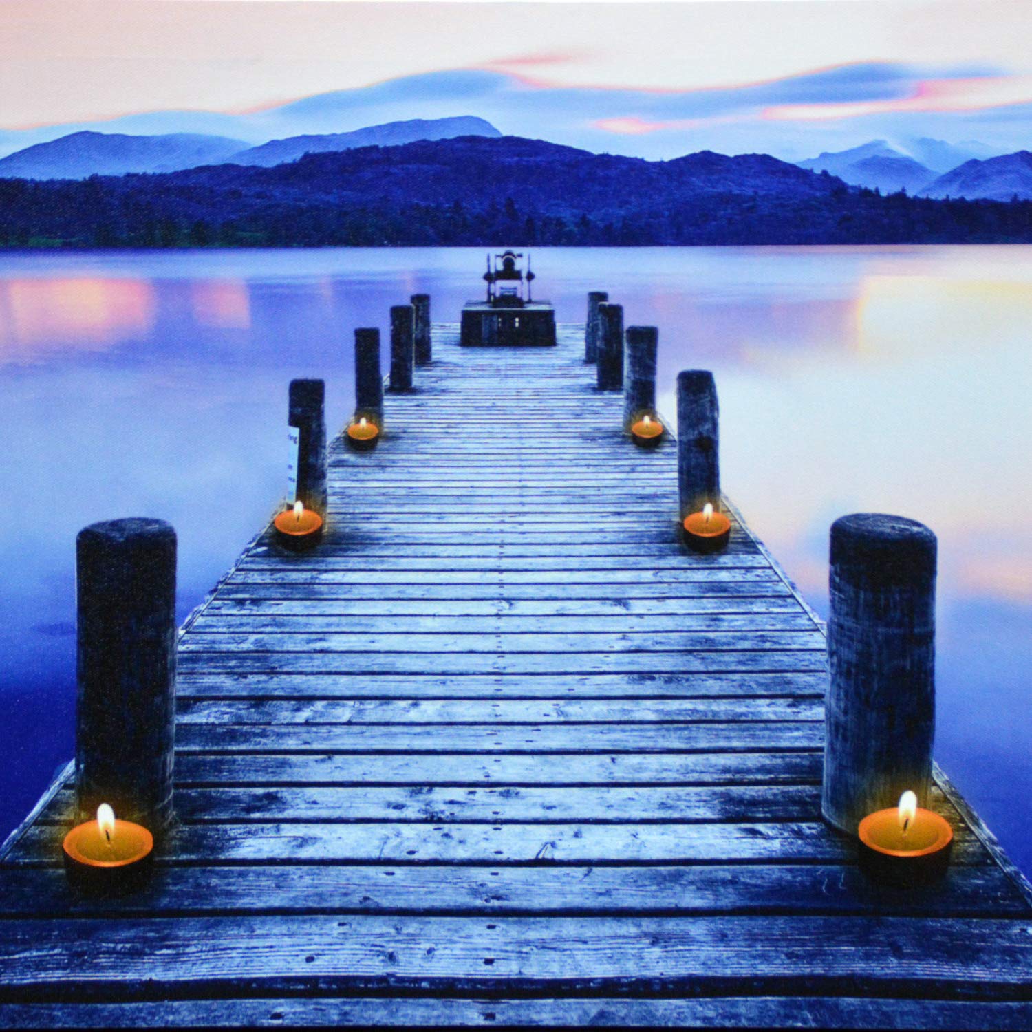 DRULINE LED Quadro su Tela Immagine Tela Illuminazione Funziona a Batteria Fotografia Indoor - barretta