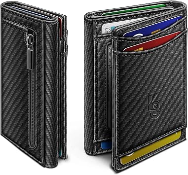 KEMISANT Men Wallet, Leather Wallet Card Holder 13Cards+Bill Pocket+Coin Slot