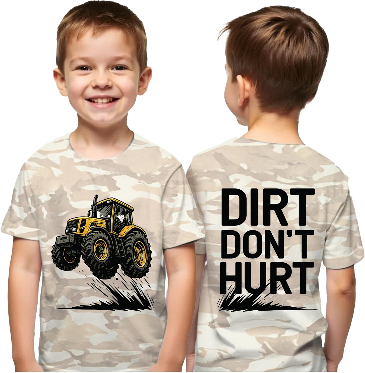 Tstars Funny Shirt - Gift for Toddler & Youth - Chicken Guess What? Dinosaur Tee and Monster Tractor Shirt for Kids