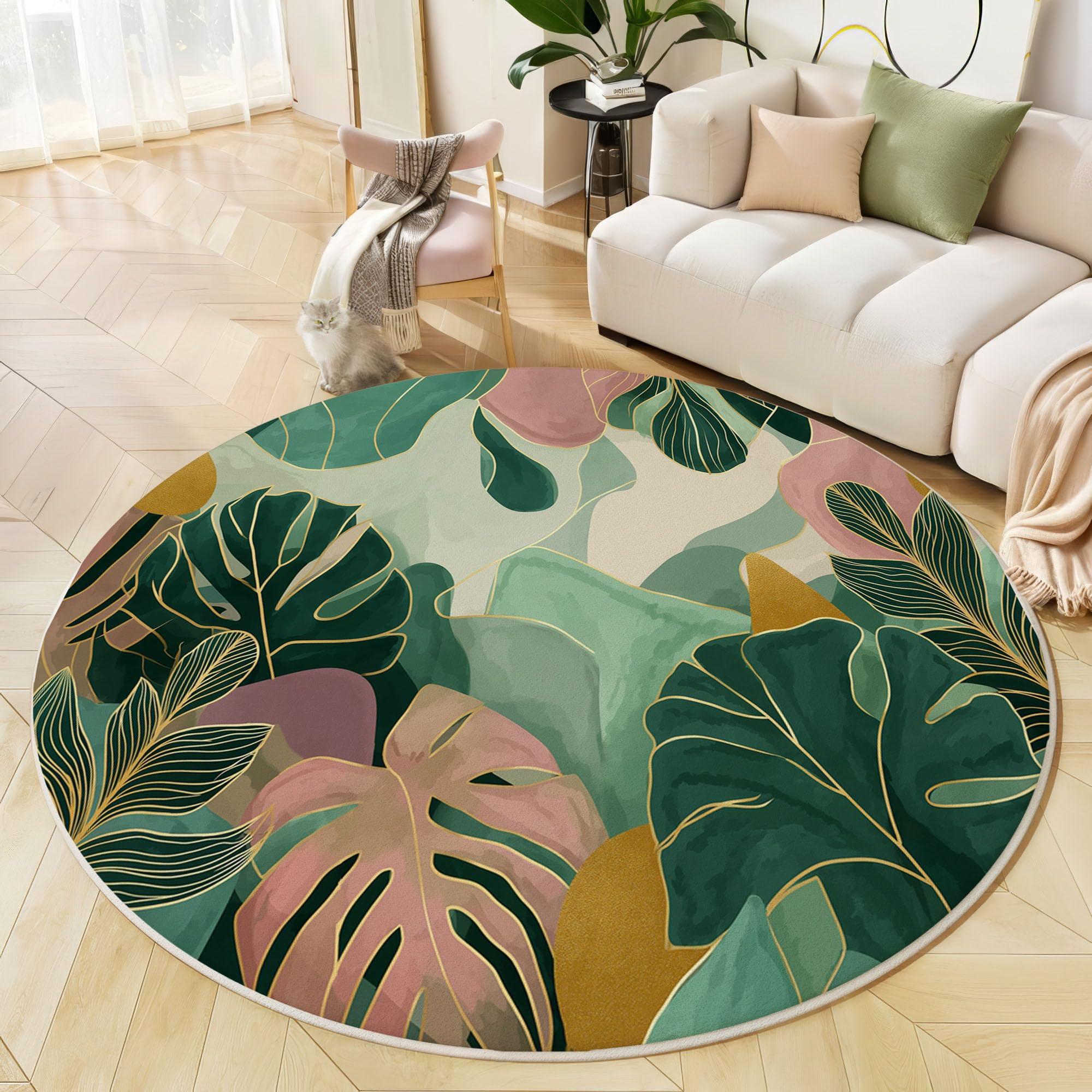 Tapis de sol salon tropical pour balcon et chambre 60cm
