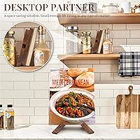 Vista 4 de PUERSI - Soporte para libros de cocina para la cocina, soporte para libros de recetas para la encimera de la cocina, soporte de madera para libros