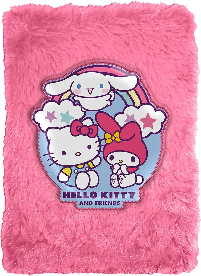 Kids Licensing Plüsch-Notizbuch A5, liniert, zum Schreiben, weiches Kinderbuch von Hello Kitty & Friends für Mädchen, ideal als Geschenk Kids Licensing Plüsch-Notizbuch A5, liniert, zum Schreiben, weiches Kinderbuch von Hello Kitty & Friends für Mädchen, ideal als Geschenk
