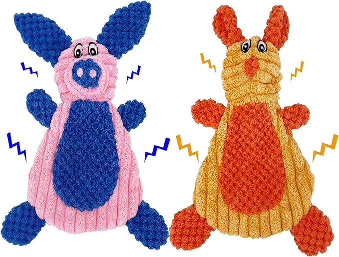 Pet Supplies Comtim No Stuffing Crinkle Dog Toys 2 Pack Durable Dog