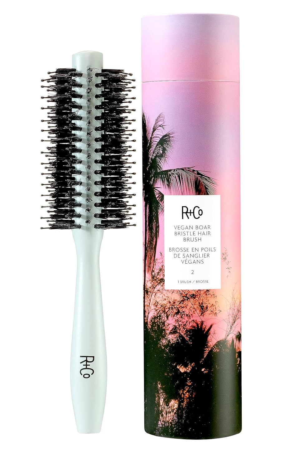 R+Co Vegan Boar Bristle Hair Brush #2 (42 mm)