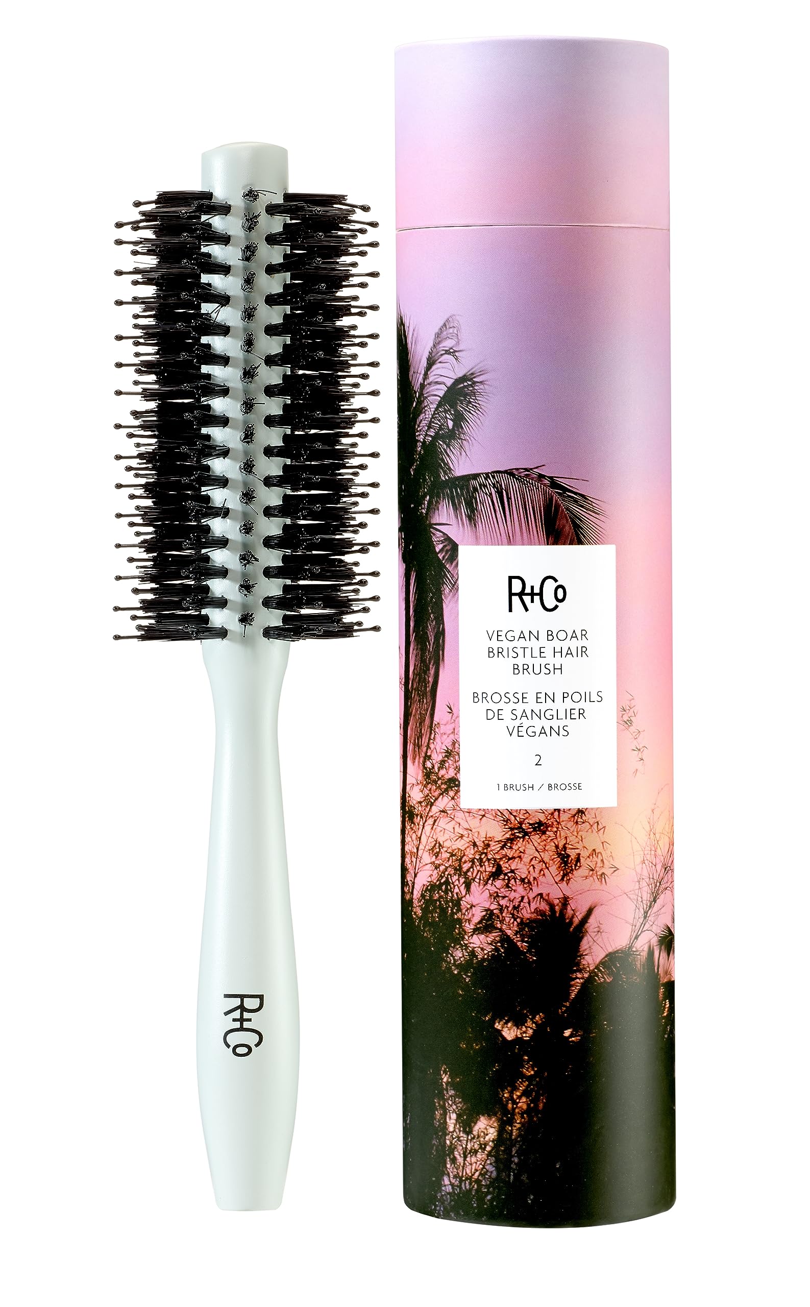 R+Co Vegan Boar Bristle Hair Brush #2 (42 mm)