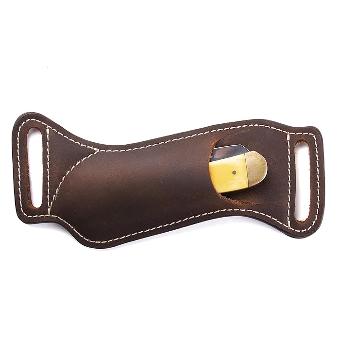 Buy Gentlestache Leather Knife Sheaths for Belt, Pocket Knife Holder