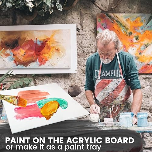 Miniatura 5 de Plexiglás, lámina acrílica transparente, 24 x 18 pulgadas, 2 uds, 14 pulgadas de grosor, proyectos de manualidades, letreros, bricolaje, corte con