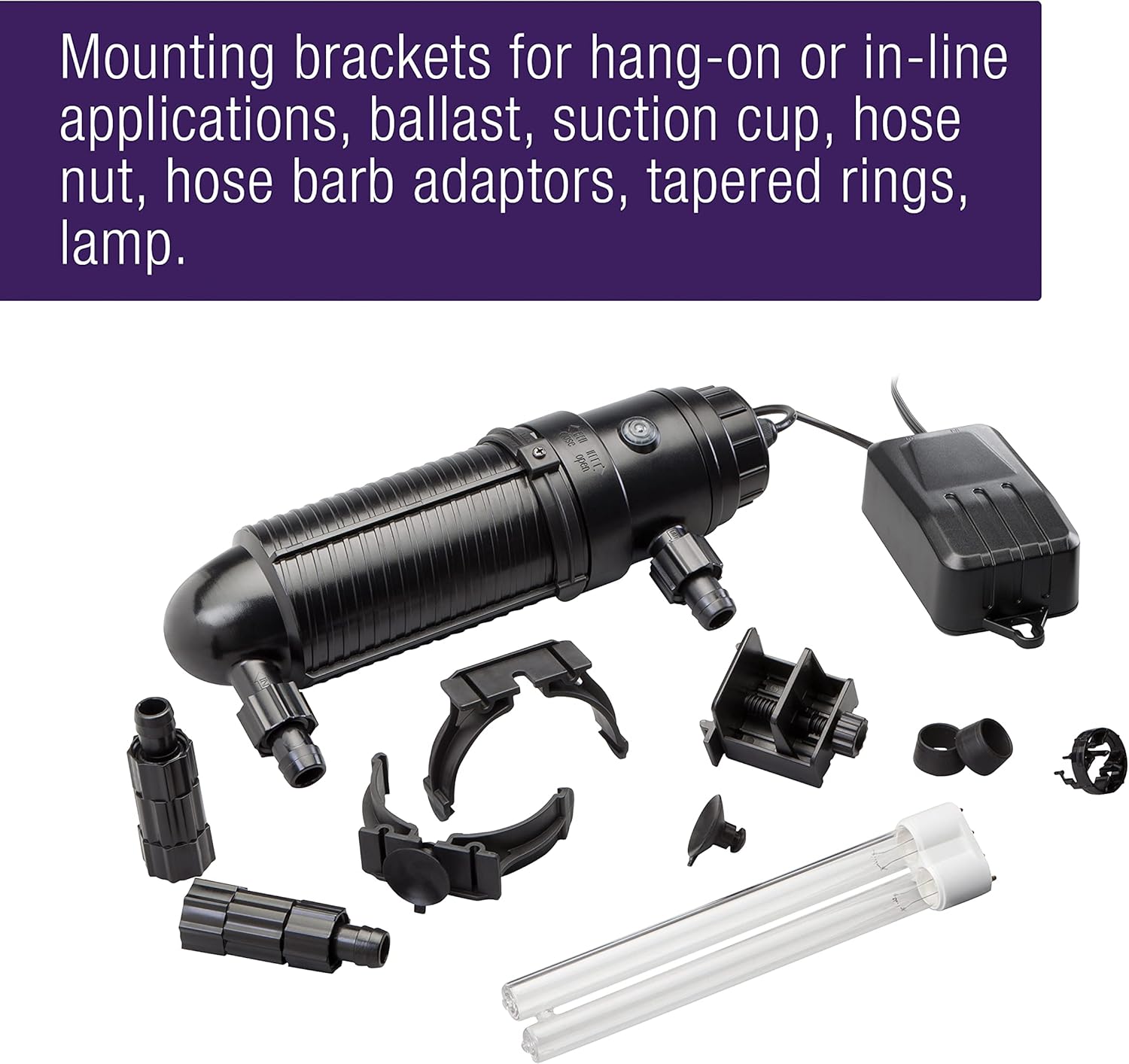 Coralife Aquarium Fish Tank Marine Salt Water Turbo-Twist UV Sterilizer 3X, For up to 125 Gallons