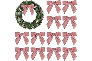 AIMUDI Rose Gold Christmas Bows for Tree