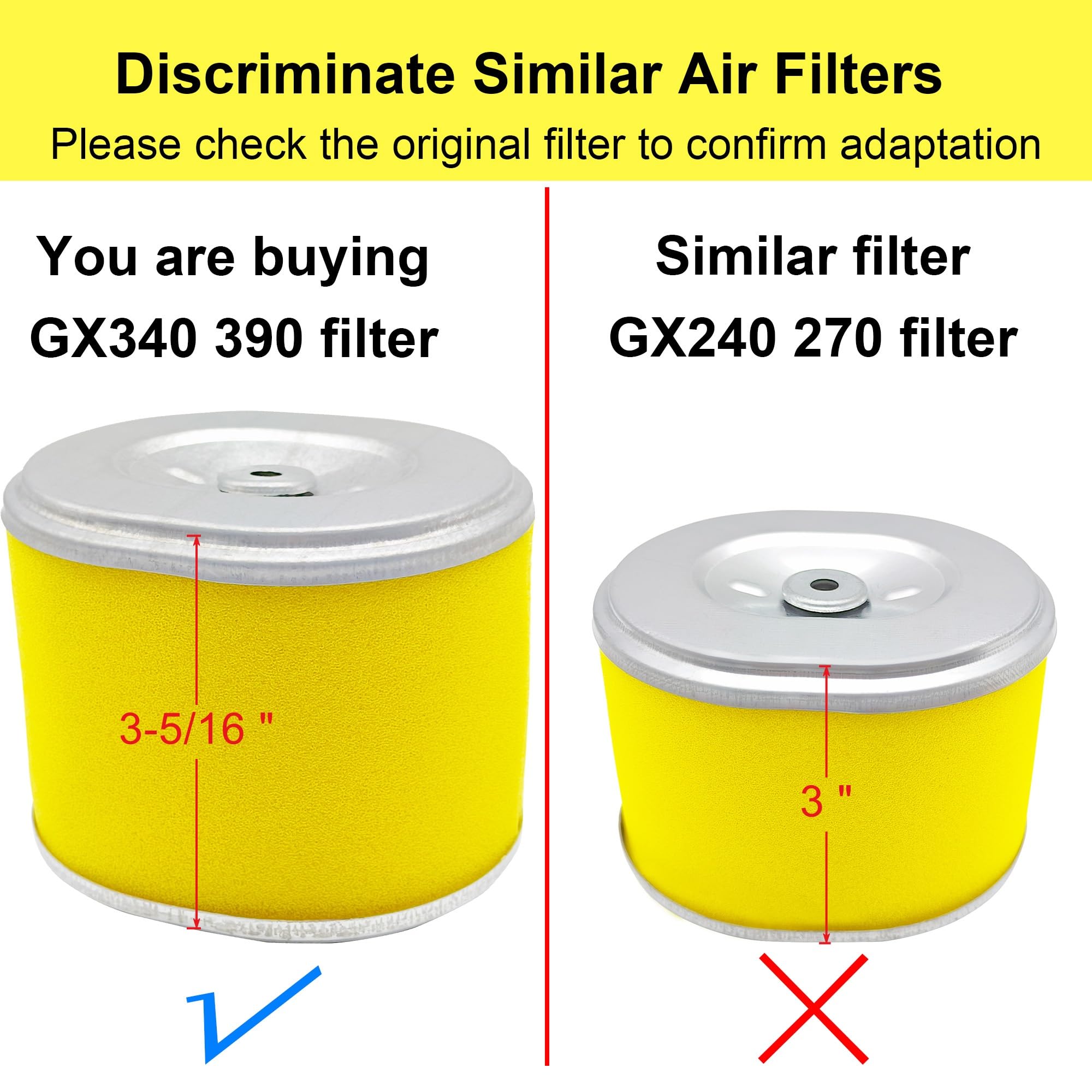 Filtro Aria GX390 GX340 AFZE30 per Honda 11HP 13HP motore 17210-ZE3-505 17210-ZE3-010 con candela