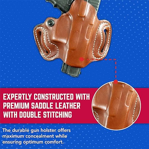 Miniatura 5 de DeSantis Mini funda deslizante para cinturón Glock 17, 19, 22, 23, 26, 27, 31, 32, 33, 36 cuero