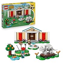 LEGO Animal Crossing La Collezione del Museo di Blatero – Giocattolo Interattivo con le Minifigure di Blatero e Gigliola e Fossili di Dinosauro – Regalo per Gamer, Bambine e Bambini da 7 Anni – 77056