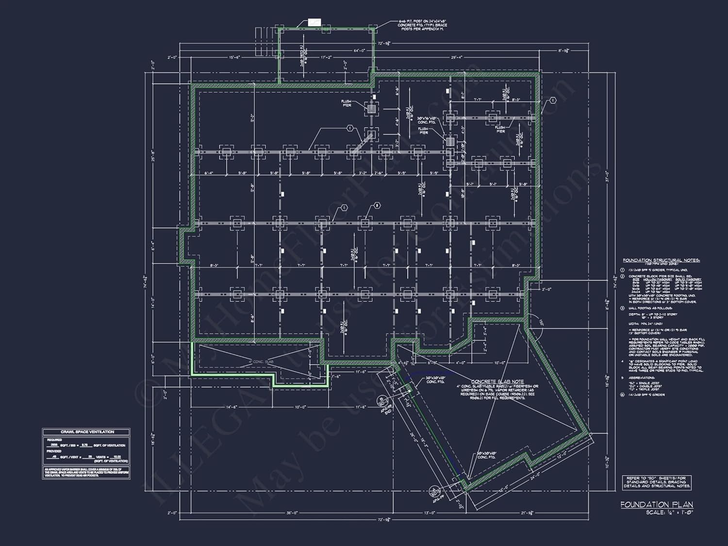 16-1211 HOUSE PLAN - Craftsman House Design Blueprint with 2-Story Floor Plan