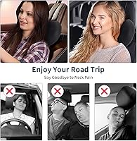 Vista 4 de Paquete de 2 almohadas para reposacabezas de automóvil, cómoda almohada para reposacabezas para automóvil, almohada 100% de espuma viscoelástica