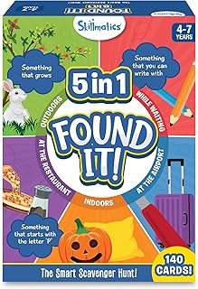Skillmatics Card Game - Found It 5 in 1 Megapack, Scavenger Hunt for Kids, Fun Family Game, Gifts for Ages 4 to 7