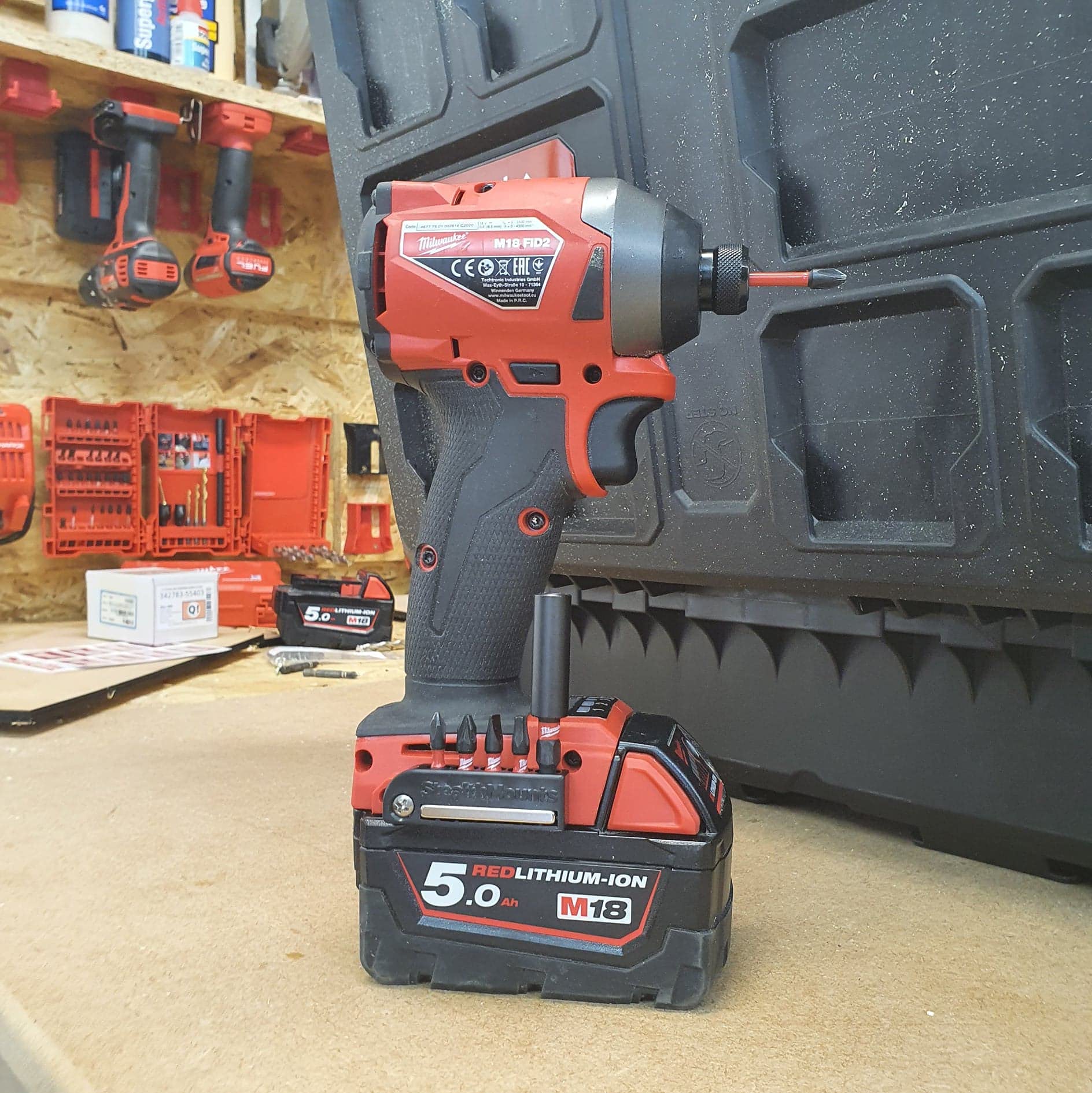 Porte-Embouts Magnétique Milwaukee M18 - Lot De 2 - Compatible Perceuse/Visseuse - Aimant Intégré