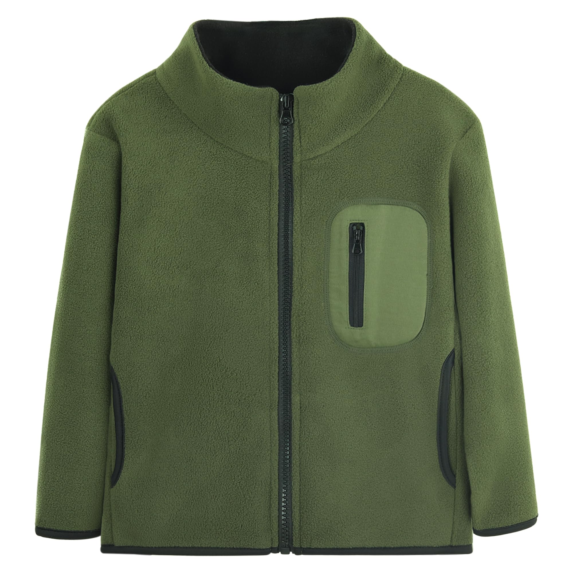 Neonato Bambini Pile Polar Giacca Collo Alto Antivento Giacca Cerniera Leggero Cappotto Semplice Genitore-Bambino Capispalla