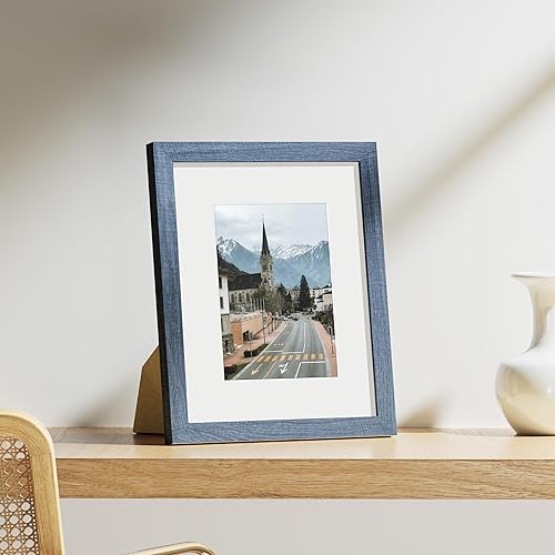 Vista 410 de Vittanly - Juego de 9 portarretratos, plexiglás resistente a rupturas, exhibe fotos de 12 x 12 pulgadas o, con paspartú, de 8 x 8 pulgadas, marcos