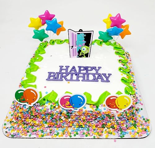 Juego de adornos para tartas de monstruos con Sulley y Mike Wazowski (diseño único)