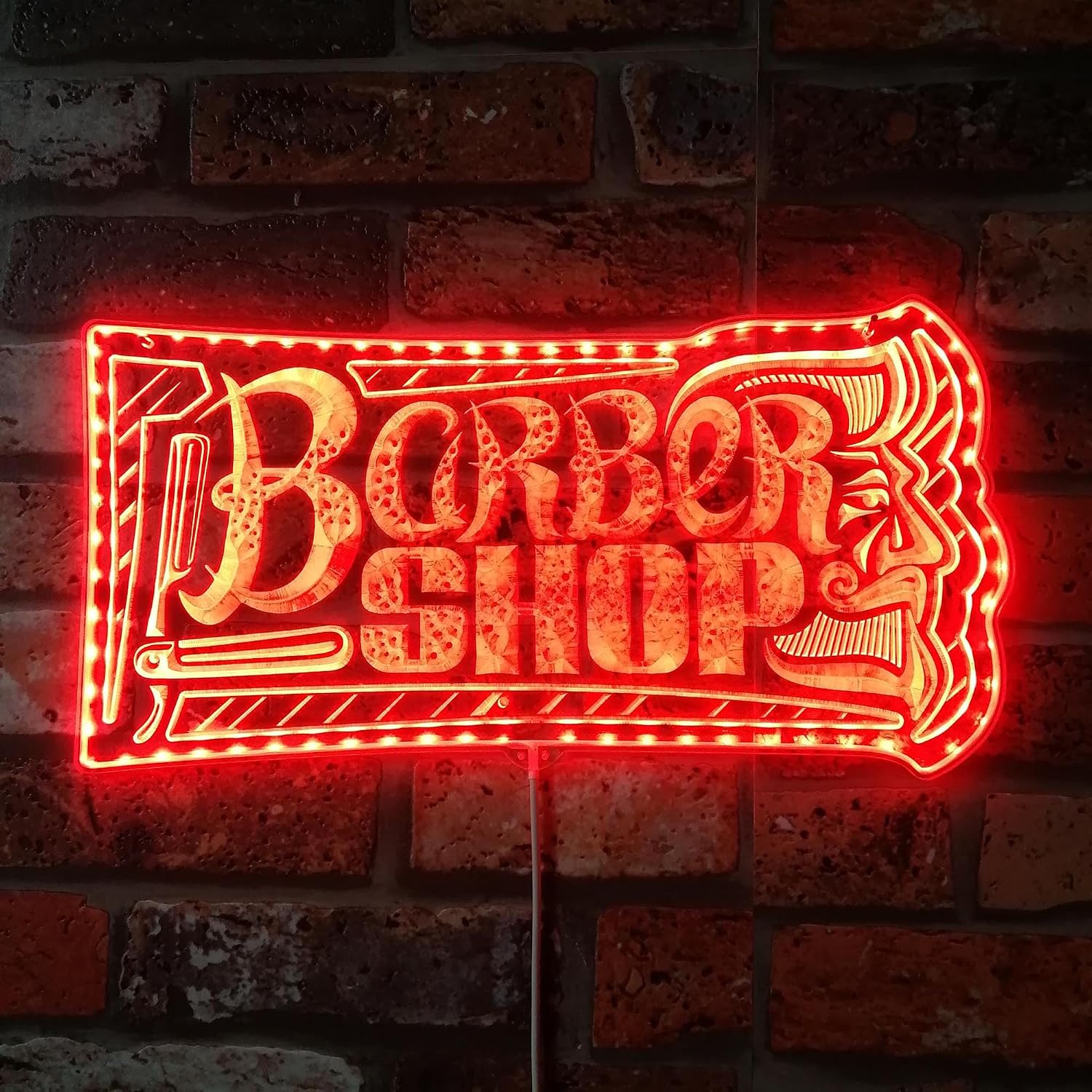 ADVPRO Man Face Barber Shop RGB Dynamic Glam LED Sign - Cut-to-Edge Shape - Smart 3D Decoration - Multicolor Signage st06s63-fnd-i0080-c