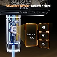 Vista 3 de Microscopio digital 4K, Elikliv EM4K - Microscopios de monedas de 8 pulgadas 2000x, microscopios HDMI de 52 MP, microscopio de soldadura