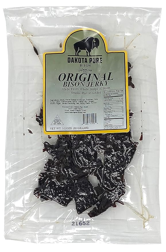 Dakota Pure Bison Jerky Bison Meat Jerky, Buffalo Jerky