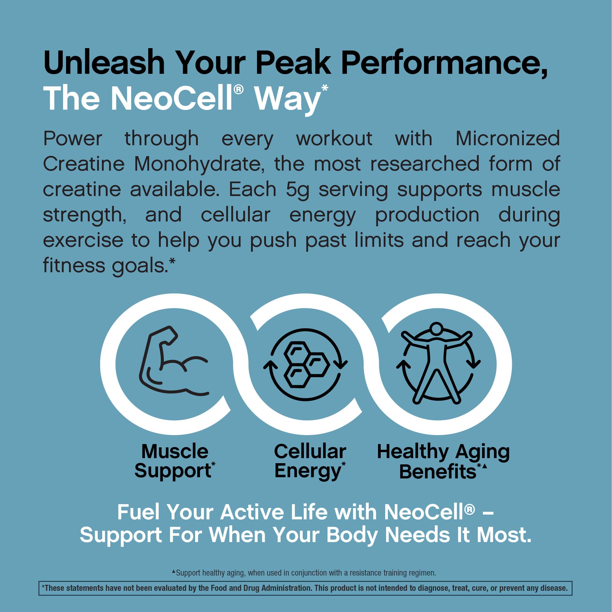 NeoCell Creatine Monohydrate Powder | 1.1 lb | Unflavored — Amazon image 4