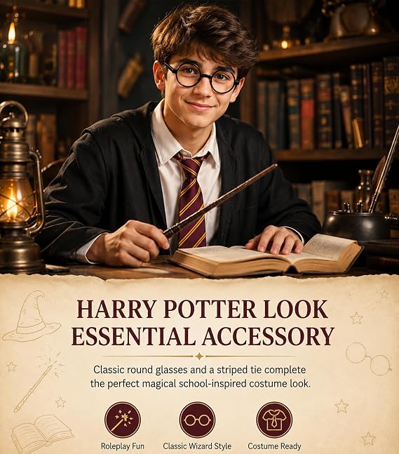 Kangaroo Wizard & Witch Tie Kids & Adults with Glasses for Halloween