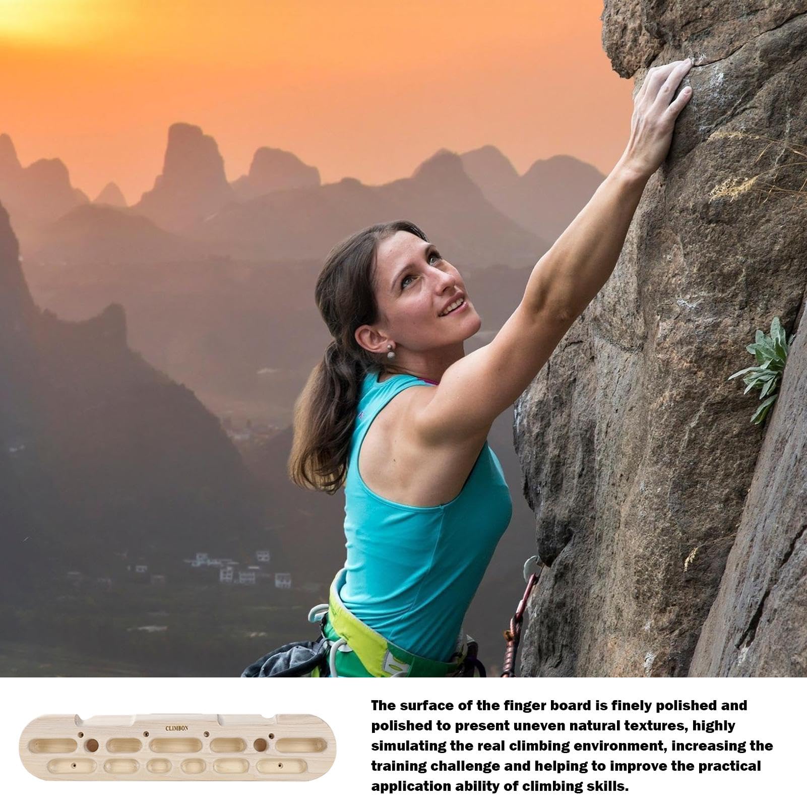 Amazon | 木製フィンガーロックボード - ロッククライミングフィンガー