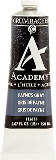 Grumbacher Academy Oil Paint, 150 ml/5.07 oz, Payne's Gray
