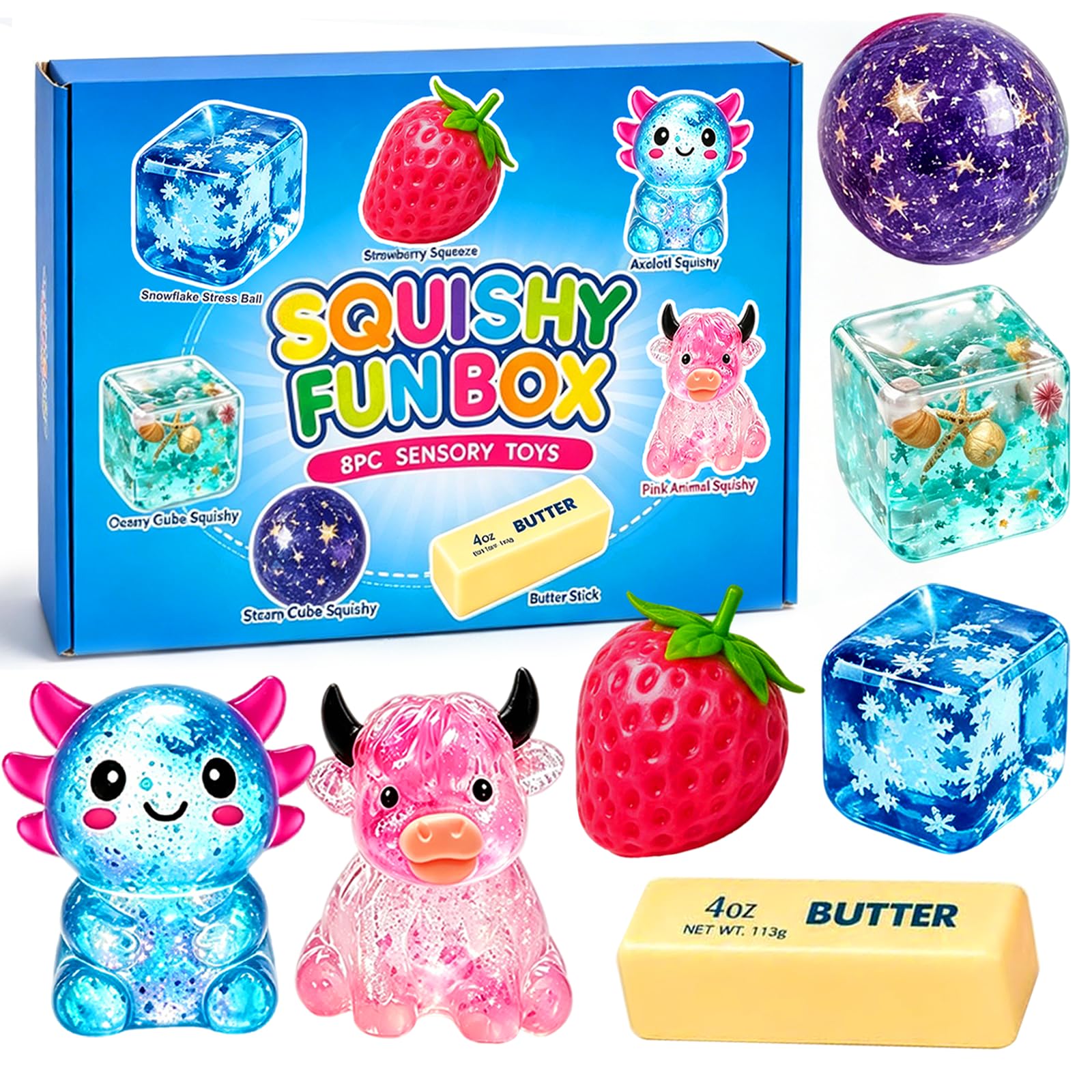Squishy Fun Box Toys, Squishy Fidget Toys Set