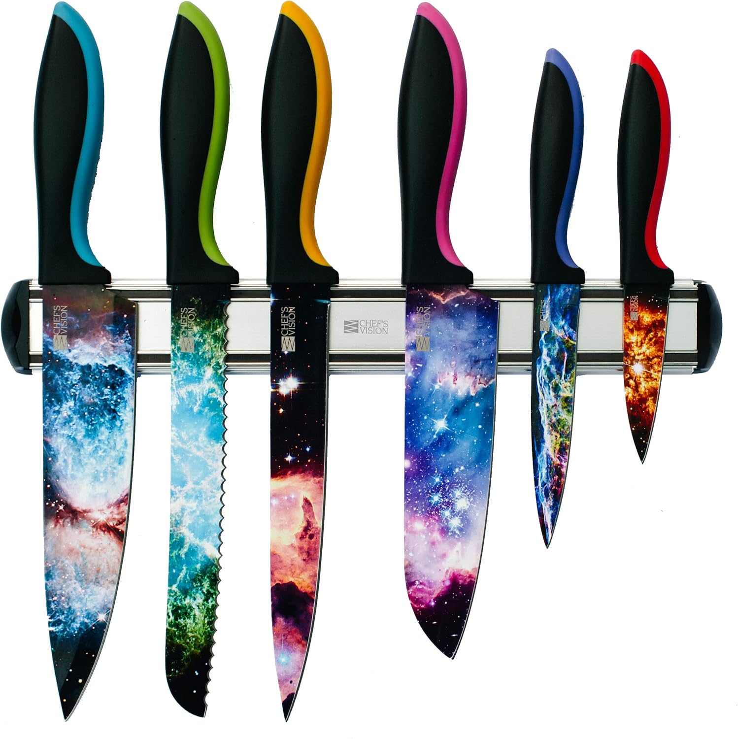 CHEF'S VISION Cosmos Knife Set Bundle With BEHOLD Wall