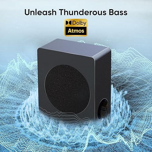 Miniatura 10 de Barra de sonido de 2.1 canales con subwoofer, Dolby Digital de 100 W, altavoz de TV, sistema de sonido envolvente de audio para cine en casa, HDMI