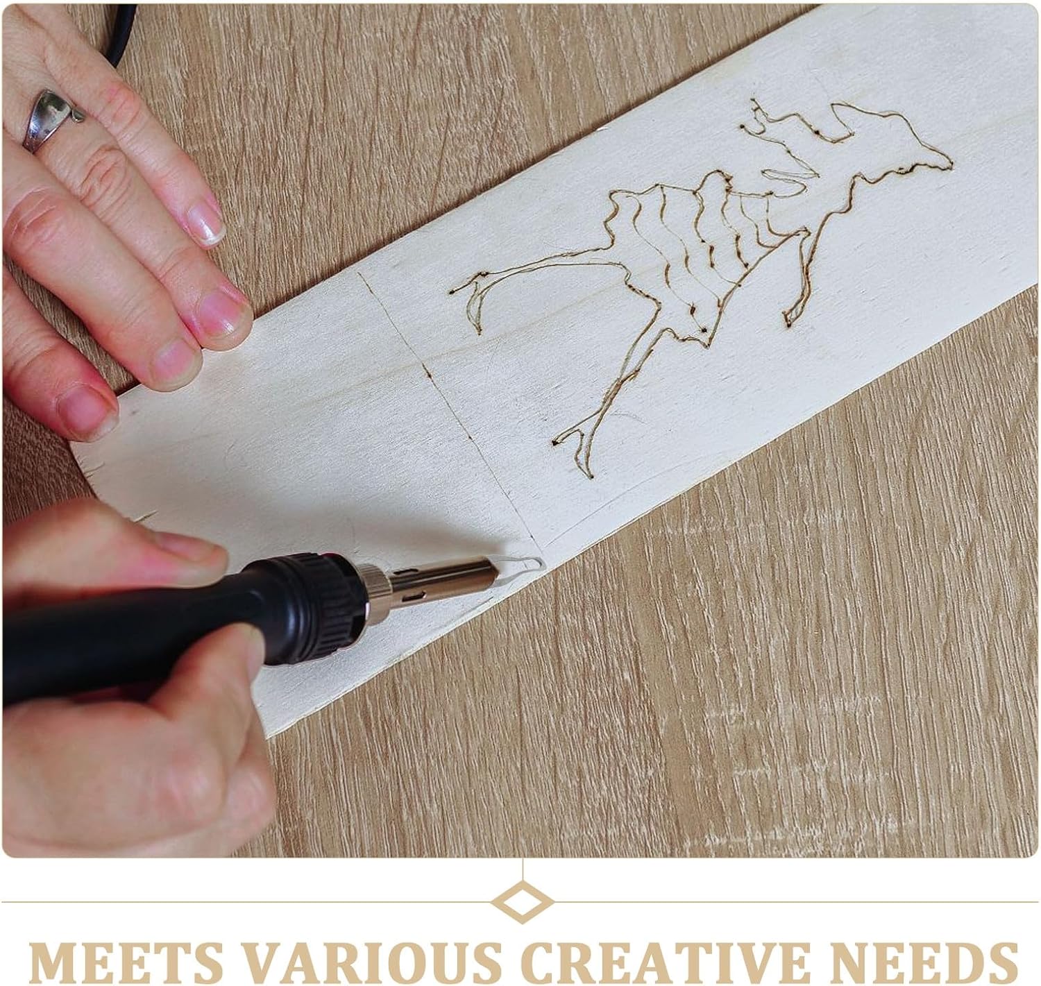 SEWACC Professional Wood Burning Tool Tips 4# Electric Pyrography Pen Nibs for Crafts Wood Engraving Accessories for DIY Artisans