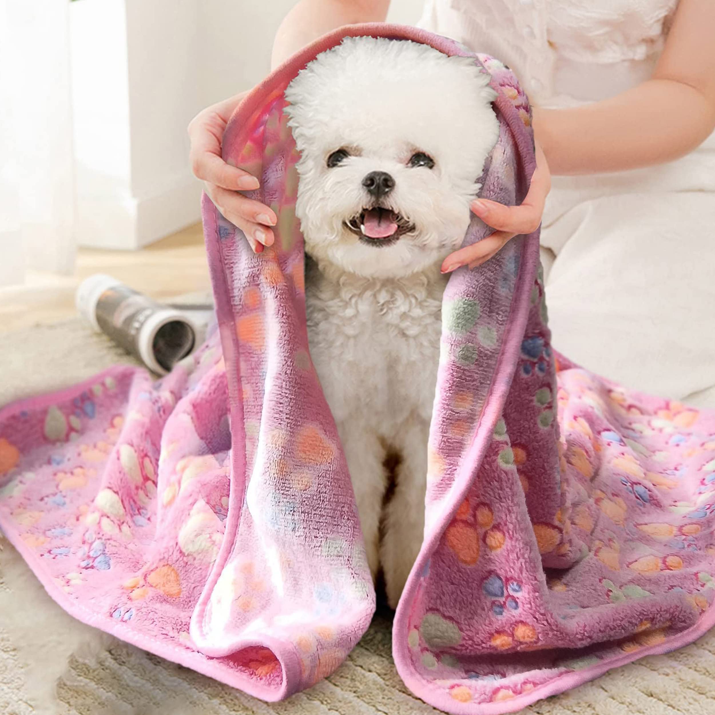 Coperte Per Cani E Gatti In Flanella - Set Da 3, 60x80 Cm, Morbide E Lavabili