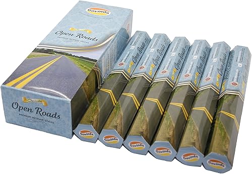 Govinda Incense - Open Roads - 120 Incense Sticks, Premium Masala Coated