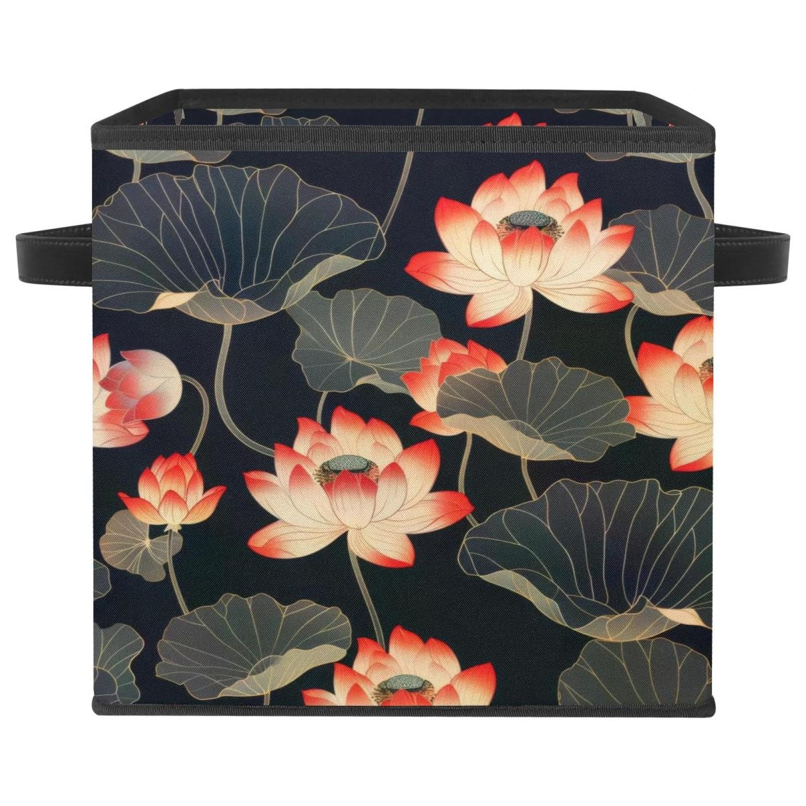 Grand cube de rangement lotus haut de gamme en tissu Oxford durable