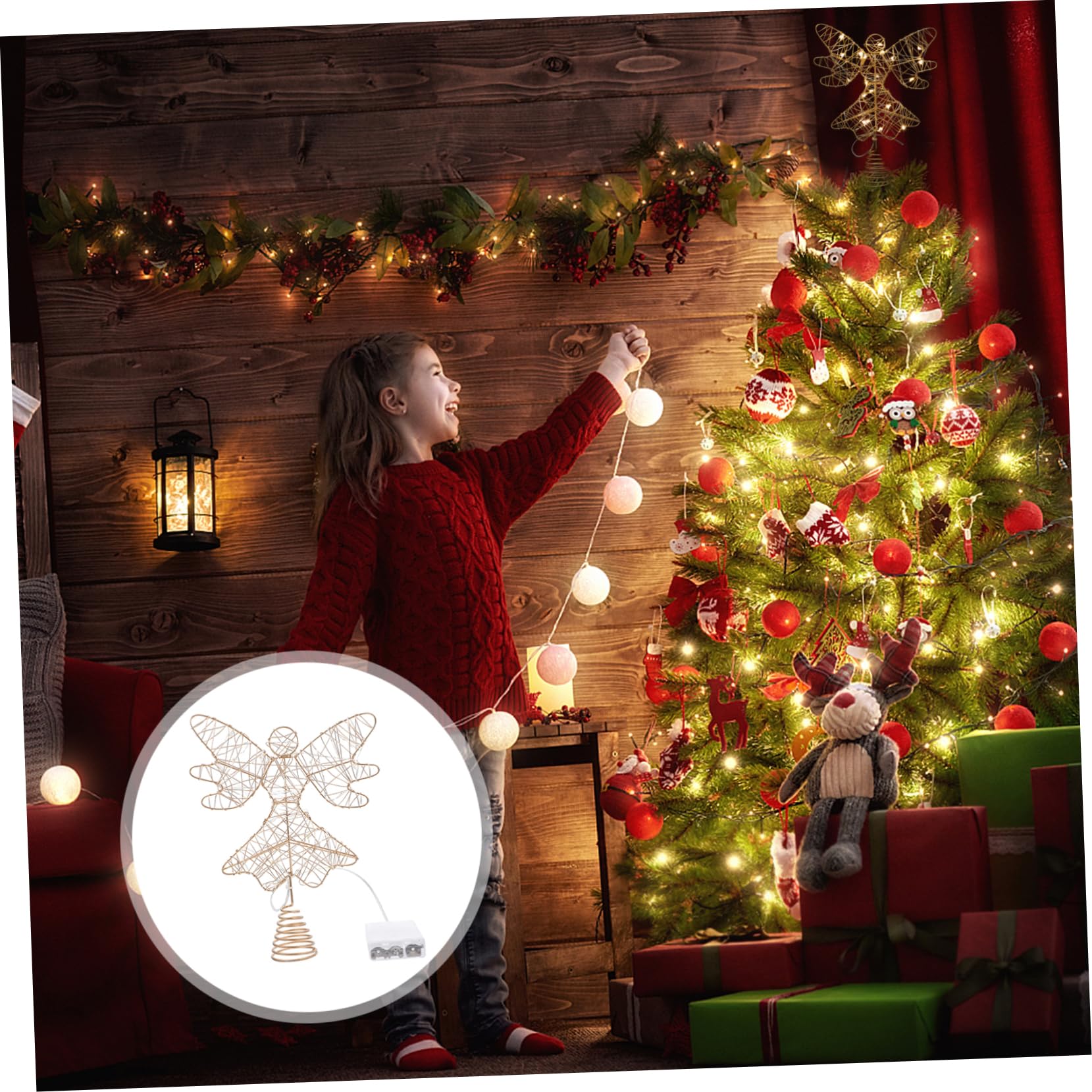 Zerodeko 3stücke Weihnachtsbaum Baumspitze Mit Lichtern Weihnachtsdeko Für Festlichkeiten Und Zuhause Als Weihnachtsbaumtopper Für Festliche Anlässe