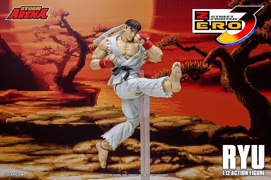 ストリートファイターZERO3 1/12スケール アクションフィギュア リュウ ストリートファイターZERO3 1/12スケール アクションフィギュア