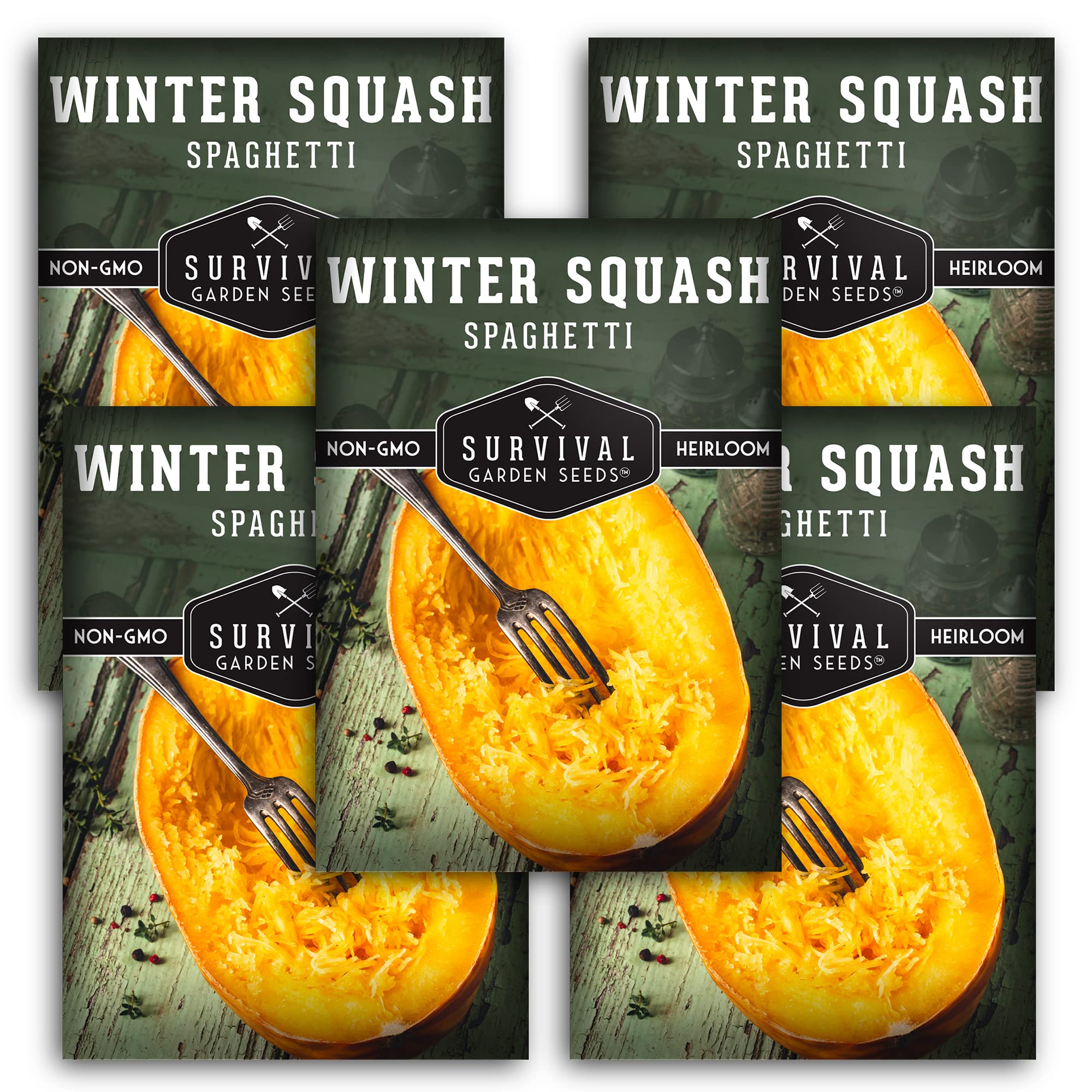 Spaghetti Squash Seeds for Planting - 5 Packs by Survival Garden Seeds