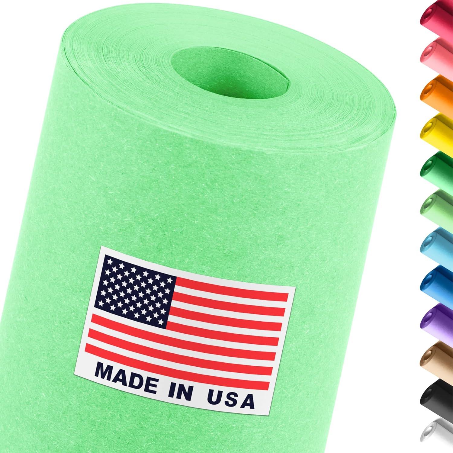 18\" x 1200\" (100 ft) Red Construction Paper Roll, (Pack of 1 Roll, Red) – Made in USA Construction Kraft Paper Roll for School Projects – Color Paper for Crafts 18\"W x 1200\"L Red