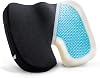 Seat Cushion for Long Sitting, Cooling Gel Memory Foam Seat Cushion - Back, Sciatica, Coccyx, Tailbone Pain Relief - for Office Chairs, Car Seat, Wheelchair Sitting Cushion Black