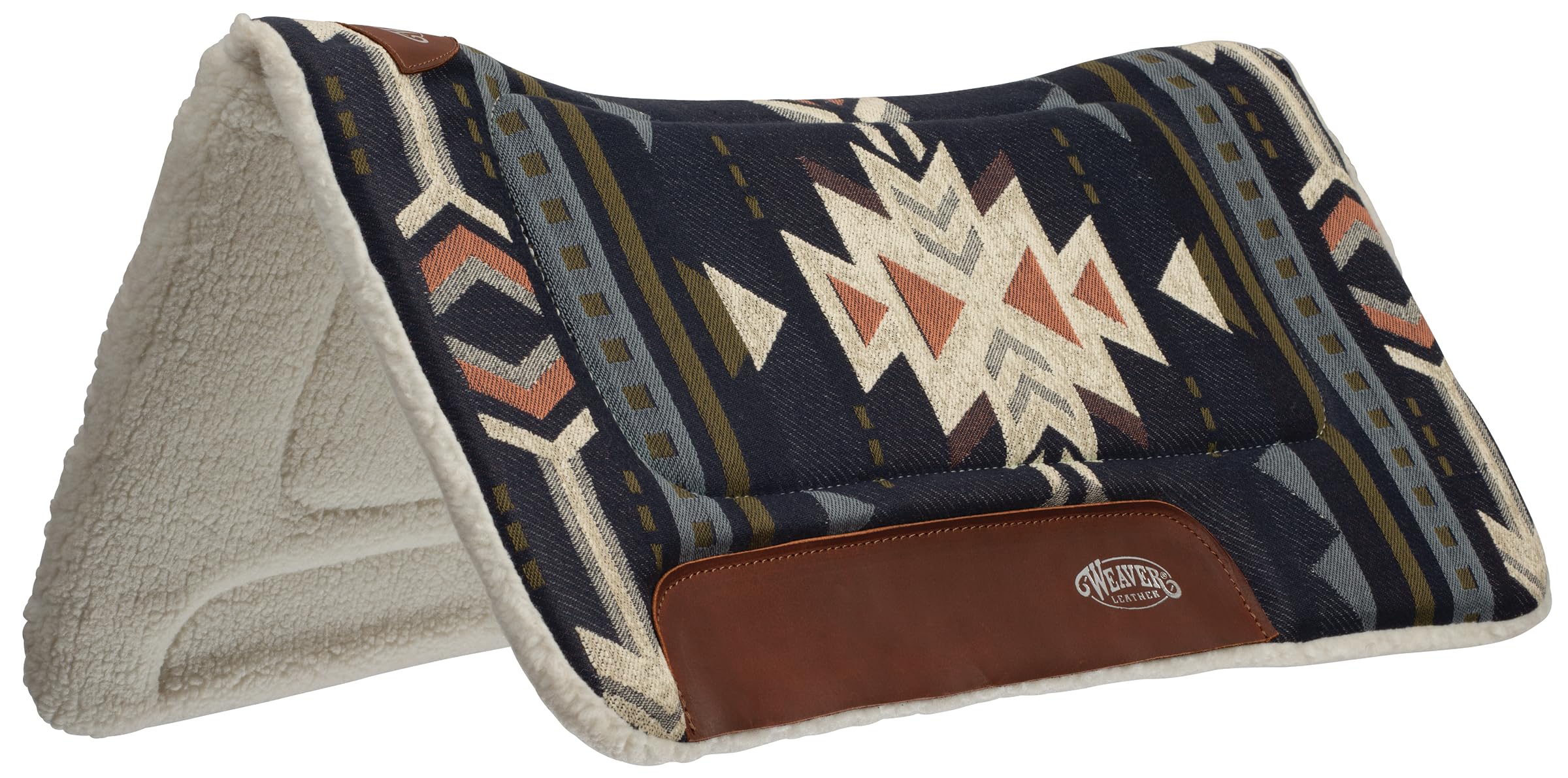 WEAVER Almohadilla de sillín de forro polar contorneada 32x32 azul marino