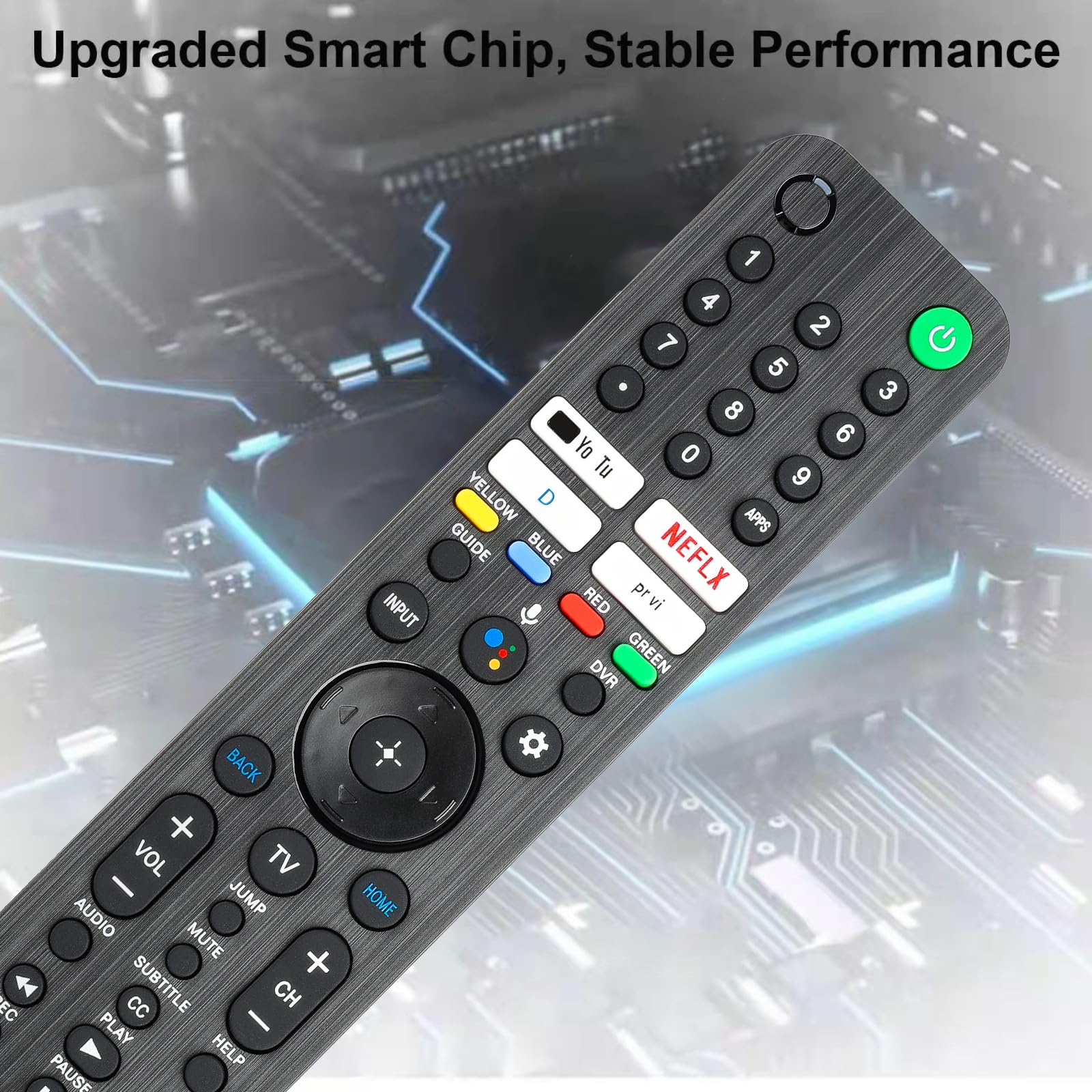 Télécommande vocale RMF-TX520U MG3-TX520U compatible avec Sony Smart TV KD-43X KD-50X XR-50X XR-55ARB Series avec contrôleur de remplacement de touches YouTube Netflix Prime Video