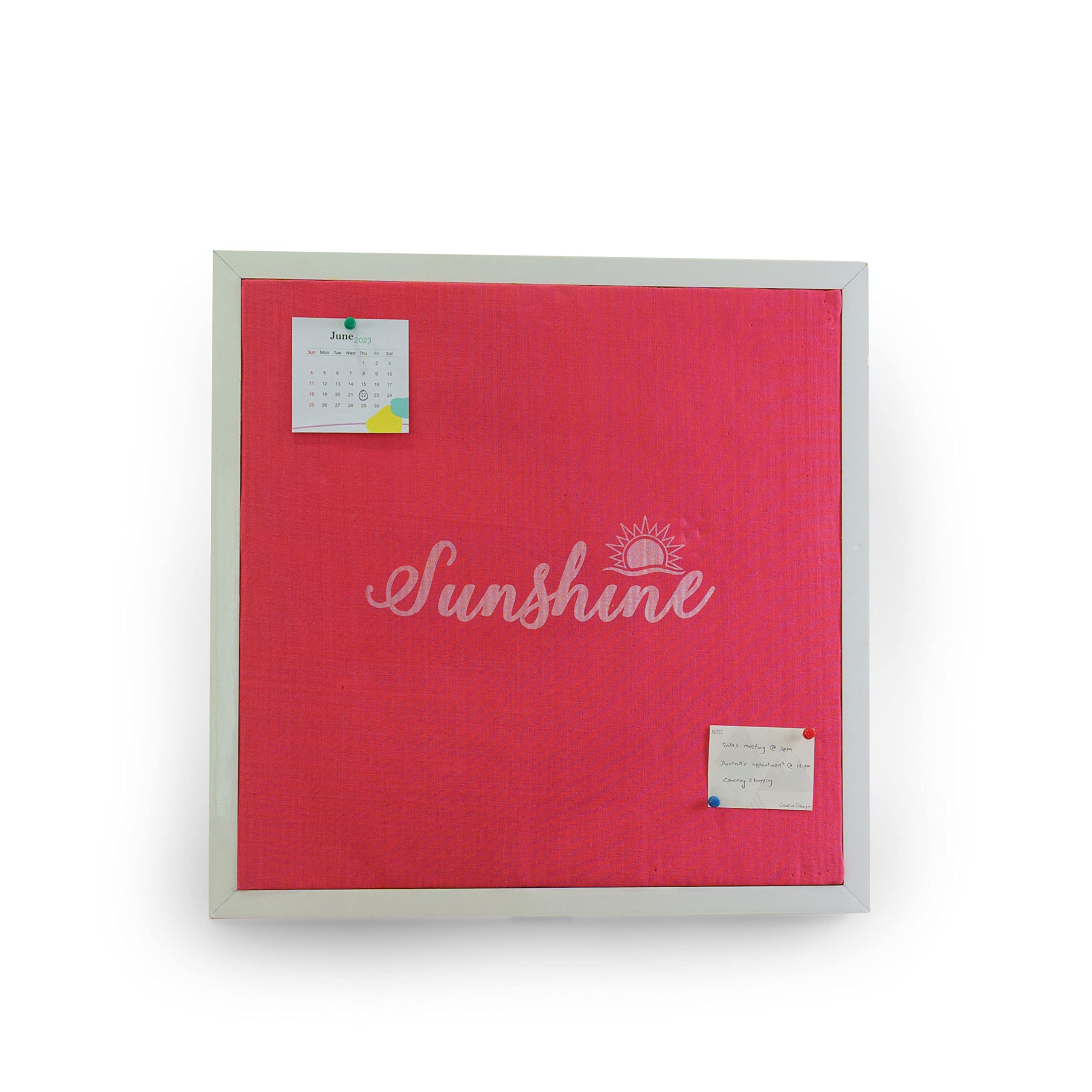 IVEI Linen Pin Board Bulletin Board for Wall Memory Memo with Wooden Frame Natural Colour |Hanging Board Picture Board for Home Office Decor, Cute Vision Board with Push Pin (Pink)-image-44