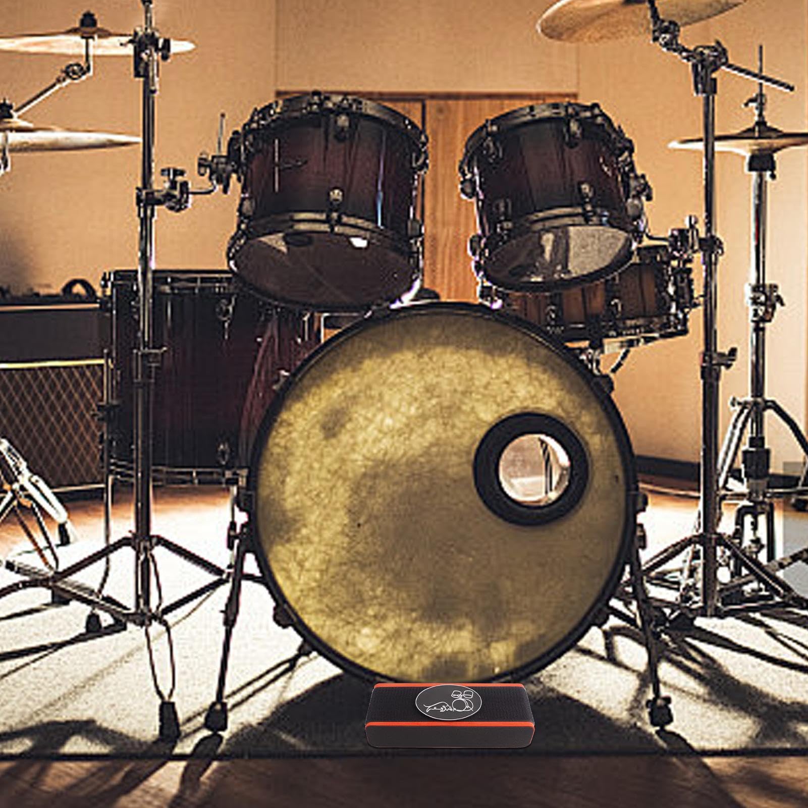 Kick Block Drums - Sale di pratica per il fissaggio del basso, percussioni antiscivolo, tappetino per smorzamento del rumore, accessorio per registrazione in studio, attrezzatura per lezioni musicali