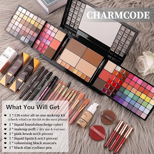 Miniatura 2 de Kit completo de maquillaje, juegos de maquillaje para mujeres, kit completo de regalo de maquillaje todo en uno para niñas y mujeres con sombra de