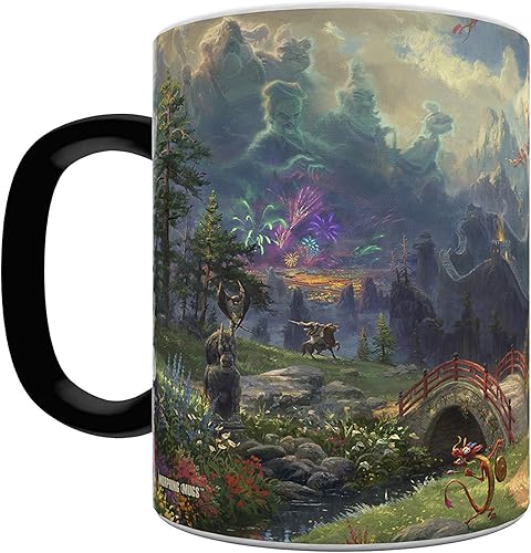 Miniatura 4 de Morphing Mugs Disney - Mulan - Blossoms of Love - Una taza de cerámica sensible al calor que cambia de color de 11 onzas  Imagen revelada cuando se